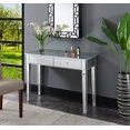 thumbnail image 2 of Convenience Concepts Gold Coast Mirrored Desk, Silver / Silver Faux Croc / Mirror, 2 of 5