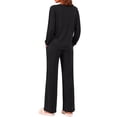thumbnail image 4 of Weekease 2 Piece Pajama Set for Women Crew Neck Long Sleeve Tops Drawstring Pants Casual Sleepwear Fall Nightwear with Pockets, 4 of 7