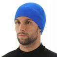 thumbnail image 2 of LEKODE Thermal Fleece Helmet Liner Skull Cap, Warm Stretch Wind‑proof Sports Beanie Hat, Soft Thin Under‑helmet Head Cover For Men Women, For Cycling Skiing Running Cold Weather Wear Blue A, 2 of 3