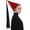 Red Black, variant on Womens Medieval Hennin Hat with Veil, Cone Pointy Hat for Party Wear Red Black One Size