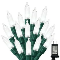 White Christmas Mini Lights, 32.5FT 100 LED Clear Bulbs String Lights with 16 Light Modes, Fairy Lights Plug in for Outdoor Xmas Trees Garland Wreath Holiday Decorations