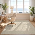 thumbnail image 3 of Design&I 8'x10' Washable Area Rug Boho Solid Faded Tonal Minimalist Heathered Subtle Speckled Beige Flowing for Dining Room, Large Office, Lounge, Snag-Free, 3 of 7