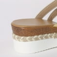 thumbnail image 7 of Espadrilles for Women Trendy Strappy Wedge Sandals Summer Open Toe Color Block Slides Casual Slip on Platform Heels Khaki Size 7.5, 7 of 7
