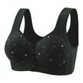 thumbnail image 2 of Front Closure Bras for Women Upgraded - Daisy Bra No Underwire, Full Coverage Cotton Bra, Plus Size Push Up Comfy Everyday Bralette, 2 of 6