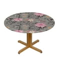 thumbnail image 3 of Nawypu  Table Cloth Round Tablecloth Tablecloth Elastic Edge Fitted Table Cover Leaves Abstract Blooming Flower, 3 of 7