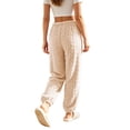 thumbnail image 5 of Diufon Fleece Sleep Pants for Women Elastic Waist Fall Winter Thickened Warm Pajama Pants Plush Cozy Homewear Bottoms, 5 of 8