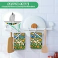 thumbnail image 4 of Yayeee Pot Holders Kitchen Heat Resistant with Pocket 7"x9.8" Cotton Oven Cooking Hot Pads, Orange Floral Garden, 4 of 7