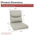 thumbnail image 4 of POCASSY Outdoor Chair Cushions, 22 x 25 Outdoor Cushion Set of 2 for Chairs Patio Furniture, Water Resistant, Fade Resistant, Deep Seat and High Back Cushion for Chair, Sofa, and Couch, Beige, 4 of 6