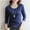 Blue, variant on Women's Tops Long Sleeve Under $10 Free Shipping Fashionable Solid Color T-shirt Round Neck Top/shirt