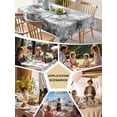 thumbnail image 5 of Summer Tropical Leaves Table Cloth, Gray Palm Trees Botanical Waterproof Tablecloth for Rectangle Tables, Reusable Washable Fabric Table Cover for Restaurant Kitchen Dining Tables 60"x84", 5 of 6