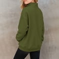 thumbnail image 6 of PLHWHYQ Girls' Zip Neck Hoodie for Little Girls – Cozy Kids' Casual Sweatshirt with Stand Up Collar Lightweight Winter Layer Army Green 11-12 Years, 6 of 8