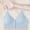 🔥 Light Blue, variant on No Underwire Comfortable Womens Bras No Underwire Front-Open Gathered Wireless Bra Solid Color Seamless Lift Design Breathable Removable Pads Front Clip Easy-On Style Beautiful Back Support