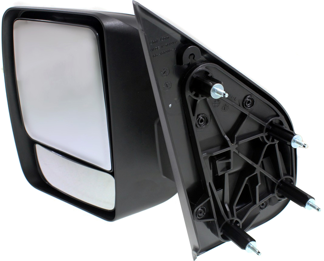 Mirror Compatible With 2012-2018 Nissan NV1500 Left Driver Side w/ Blind Spot Corner Glass Textured Black Kool-Vue