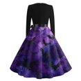 thumbnail image 5 of Halloween Dresses for Women Adult Square Neck Long Sleeve Renaissance Gothic Style Dress For Themed Party Evening Occasions, 5 of 5