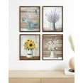thumbnail image 6 of Haus and Hues Flower Wall Decor - Set of 4 Floral Wall Art, Floral Wall Decor, Flower Wall Art, Framed Flower Painting, Floral Pictures Wall Decor, Flower Pictures (Framed Walnut 16x20), 6 of 6