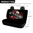 thumbnail image 4 of FUIALDOLG Rear Bench Seat Covers with Skull Rose Pattern, 2 Pack, Comfortable Stretch Waterproof Dirt Proof Covers for SUV Car Interior, 4 of 7
