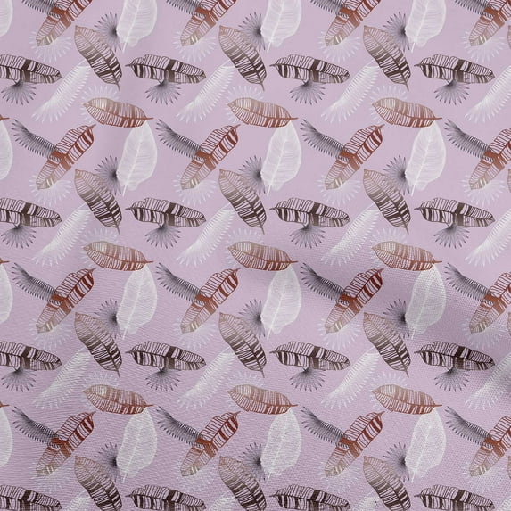 oneOone Cotton Jersey Rose Pink Fabric Leaves Dress Material Fabric Print Fabric By The Yard 58 Inch Wide-aA