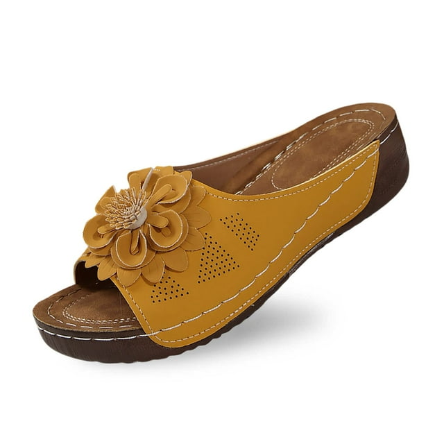 Chaussures de Travail Ouvertes Confortables et Élégantes pour Femmes, Pantoufles en Cuir pour Femmes, Pantoufles à Bout Ouvert Compensées pour Femmes, Pantoufles Léopard pour Femmes, Pantoufles de Maison pour Femmes à Bout Ouvert avec Élégant