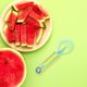 thumbnail image 5 of Cortador de sandía de acero inoxidable, herramienta para cortar frutas, formas, juego de cucharas para hacer bolitas de melón, cuchara y sacabolas, cortador de cubos de sandía, 5 of 7