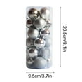 thumbnail image 2 of 30mm Christmas Tree Baubles, 24-Piece Hanging Ornament Set, Plastic Glitter Balls for Holiday Decorations, Party & Home Decor, Silver, 2 of 7