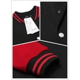 thumbnail image 4 of Men's  Varsity Jacket Causal Slim Fit Cotton Letterman Baseball Bomber Jackets, 4 of 10