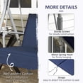 thumbnail image 5 of Outsunny 2 Person Porch Swing with Stand, Outdoor Swing with Canopy, Pivot Storage Table, 2 Cup Holders, Cushions for Patio, Backyard, Dark Blue, 5 of 9