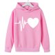 thumbnail image 4 of Sudadera con capucha y estampado de corazón de San Valentín, sudadera de manga larga para niños y niñas, chaqueta para niñas de talla mediana y grande., 4 of 7