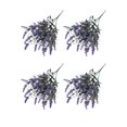 thumbnail image 1 of Advancent 4 Uds flores artificiales de plástico falso flocado lavanda ligero ramo de novia para el hogar accesorios de fotografía para púrpura Type2 NO2, 1 of 6