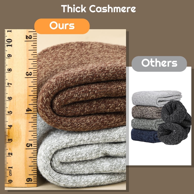 Bocaoying Men's Wool Thermal Crew Socks (4-Pack) photo 3