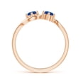 thumbnail image 2 of Angara Natural 0.68 Ct. Blue Sapphire Fashion Ring in 14K Rose Gold for Women (Ring Size: 3.5), 2 of 8