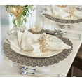 thumbnail image 3 of Gold Beaded Placemats Pack of 1 for Dining Coffee Table Scratch Heat Stain Resistant Charger Kitchen Decor Durable Tablemats - Fall Autumn Thanksgiving Holiday - 14 Inches, 3 of 7
