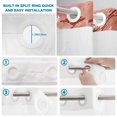 thumbnail image 4 of No Hook Shower Curtain, Red Ocean Waves Shower Curtains for Bathroom with See Through Top Window, Summer Beach Coastal Abstract Waterproof & Washable Bath Curtain 60"x72", 4 of 9