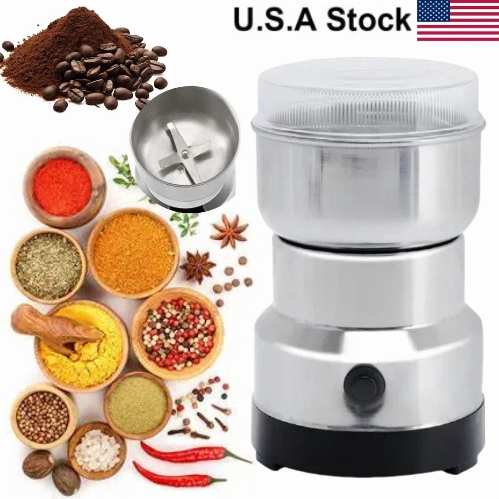 Electric Coffee Bean Grinder Nut Seed Herb Grind Spice Crusher Mill Blender New