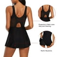 thumbnail image 4 of Zando Womens Swimsuits Tummy Control Swim Dress One Piece Swimsuit Swimwear Bathing Suits Swim Dress Black Prime M, 4 of 7