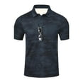 thumbnail image 6 of Zylanna Men's Golf Polo Shirts, Turn Down Collar Short Sleeve Fashion Business Printed Casual Pullover Tee for Men Navy Size XL, 6 of 8