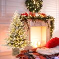 thumbnail image 2 of Gymax 4 FT Artificial Xmas Tree Flocked Christmas Tree w/ 231 PE PVC Branch Tips, 2 of 10