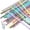 Multicolor, variant on 100 Pack Reusable Striped Hard Plastic Straight Straws, 23cm Rainbow Spiral Drinking Straws for Cold Beverage Party