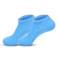 thumbnail image 2 of LEKODE Non Slip Socks for Women Moisturizing Socks Grippy Socks Woman Mens Sock Ankle Socks for Men Socks Men Comfy Socks Light Blue One Size, 2 of 3