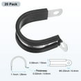 thumbnail image 3 of Uxcell 20 Pack Cable Clamps 28 mm 304 Stainless Steel Rubber R Shape for Tube, 3 of 7