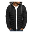 thumbnail image 2 of Men's Hooded Down Jacket Long Sleeve Zip-Up Lightweight Warm Winter Puffer Coat with Pockets, 2 of 10