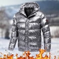 thumbnail image 2 of Vedolay Mens Parkas Cold Weather Outwear Thicken Parka Jacket Grey,3XL, 2 of 4