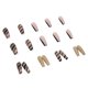 thumbnail image 4 of Fiudx Uñas Postizas de Longitud Media, 24 Tabletas con Diseño, Set de Uñas Adhesivas para Mujer (1 Ml), 4 of 6