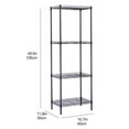 thumbnail image 2 of 4-Tier Heavy Duty Metal Storage Rack – 400lbs Capacity Adjustable Wire Shelving Unit for Kitchen, Garage, Office | Tool-Free Assembly, Leveling Feet, Commercial & Home, 2 of 12
