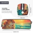 thumbnail image 3 of Cauagu Island Beach Guinea Pig Print Leather Pencil Pen Case - Stationery Bag Portable Stationery Bag Big Capacity Pencil Pouch Cosmetic Organizer Bag for Men & Women, 3 of 7