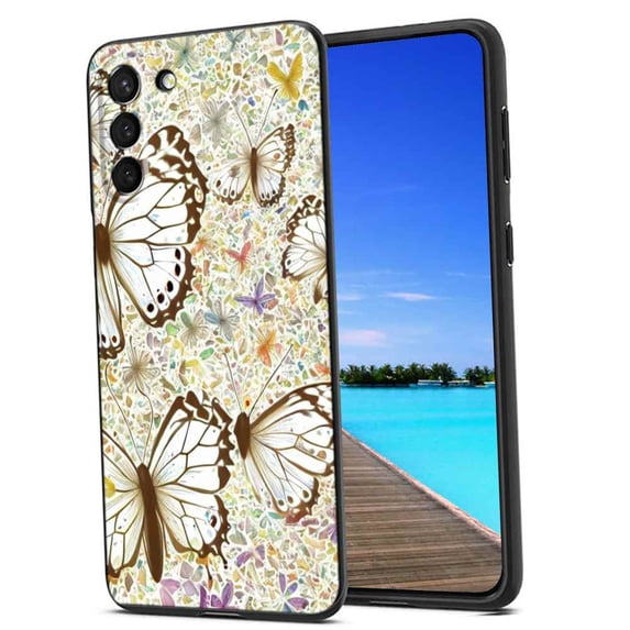 Compatible with Samsung Galaxy S21+ Plus Phone Case, Butterfly-123 Case Silicone Protective for Teen Girl Boy Case for Samsung Galaxy S21+ Plus