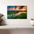 thumbnail image 2 of Elephant Stock Golf Course Sunset Wall Art - Horizontal Canvas Wall Art - Living Room Wall Decor - Places Canvas - Green And Orange Decor - 12" x 8", 2 of 8