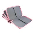 thumbnail image 3 of Trousse de transport pour crayons de couleur, grande capacité, 72 compartiments, organiseur multicouche Oxford, rose, 3 of 4
