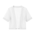 thumbnail image 2 of Sheer Cardigan for Women Short Sleeve Open Front Lightweight Mesh Bolero Shrug Cropped Cardigans Coverup Summer Tops, 2 of 5