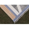 thumbnail image 5 of Casavani - 4'x7' Area Rugs for Living Room & Dining Room Handblock Printed Beige Cotton Dhurrie, 5 of 7