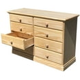 thumbnail image 2 of Commode en Bois 8 Tiroirs Pin Massif Non Fini Grand Commode Entièrement Assemblée, 2 of 5